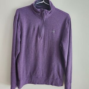 Vineyard Vines Men's Lavender Zip-Up Sweater